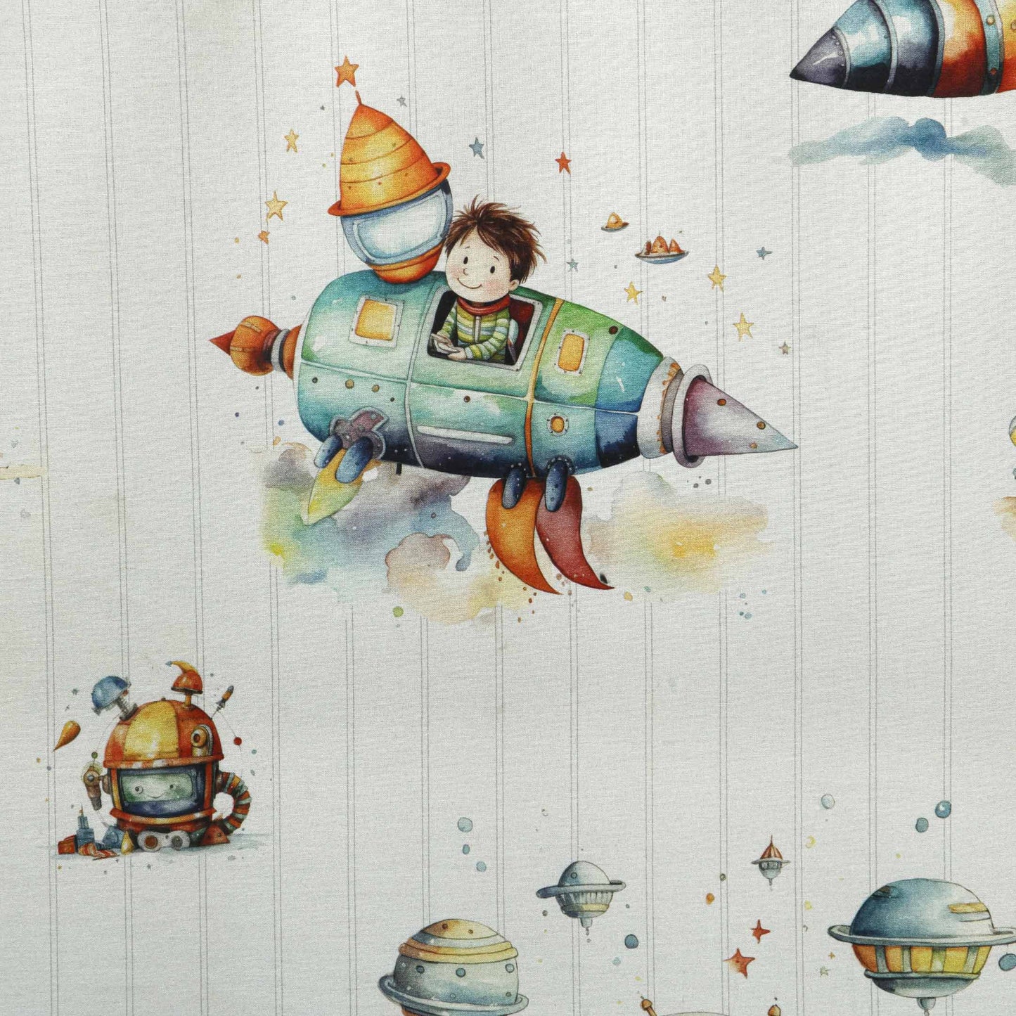 Little Astronaut Spaceship Crib Bedding Set