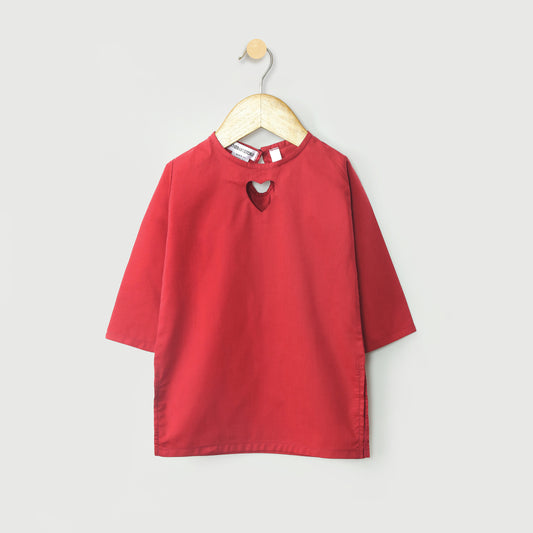 Tiny Heart Embroidered Kameez With Trouser