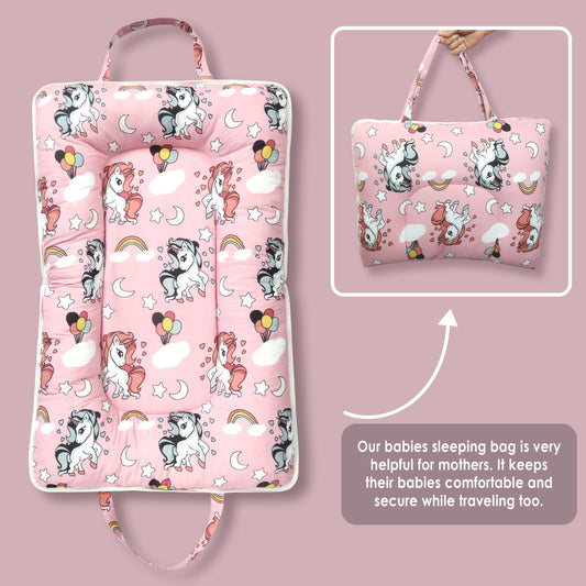 Unicorn Baby Fleece Portable Bed