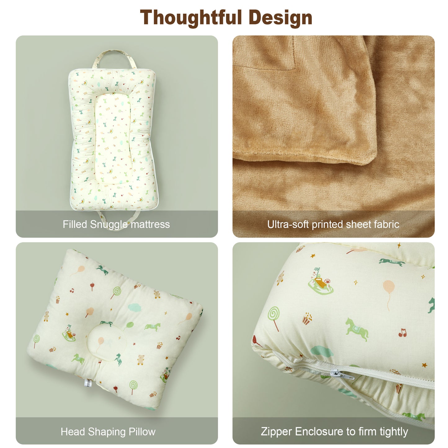 Dreamy Playground Fleece Portable Bed