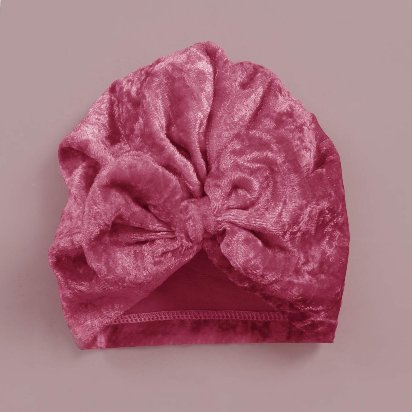 Bow Cuddle Velvet Turban Caps