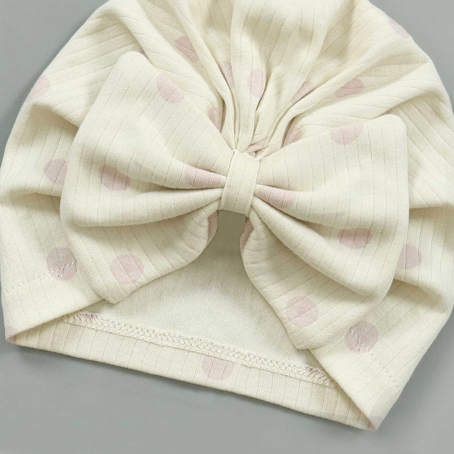 Blush Polka Baby Cap