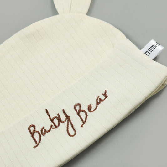 Baby Bear Embroidered Baby Cap