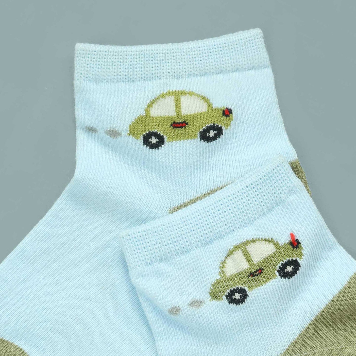 Mini Car Kids Socks Blue