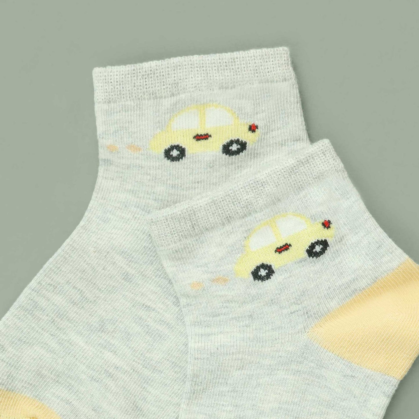 Mini Car Kids Socks Grey