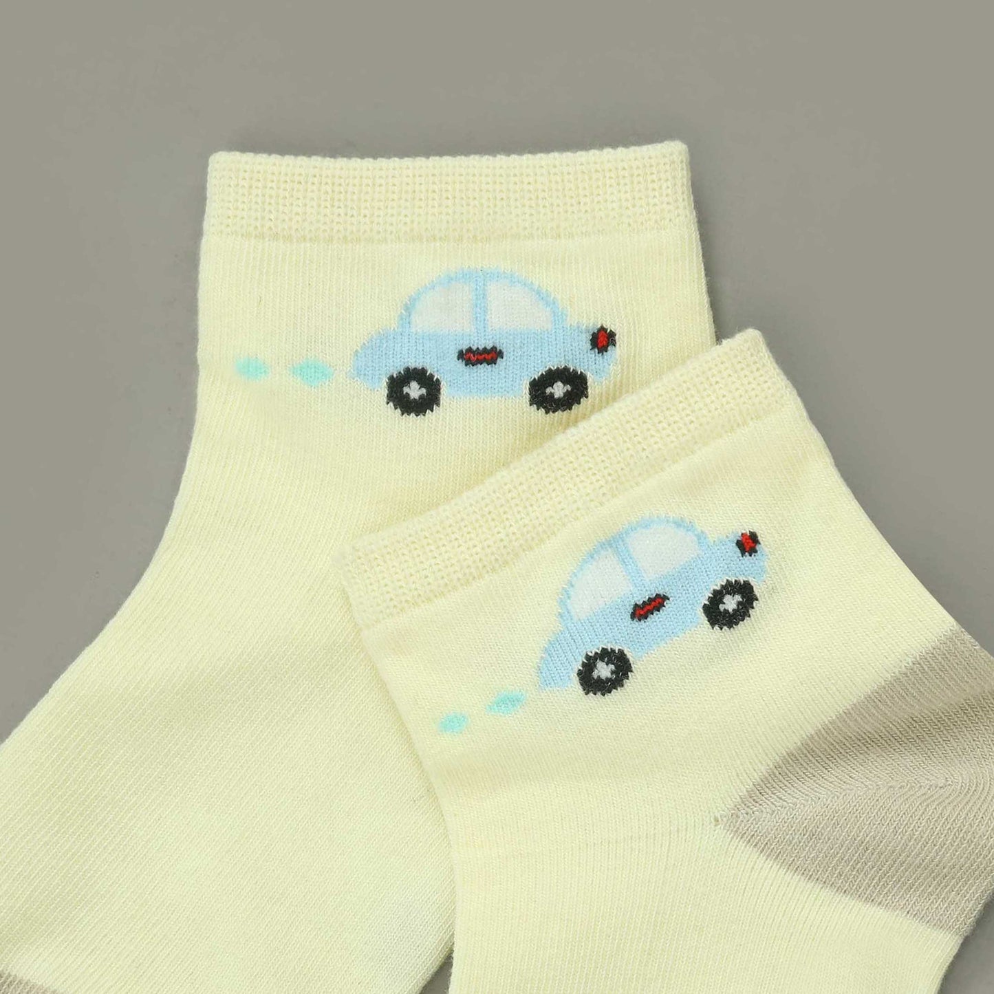 Mini Car Kids Socks Yellow