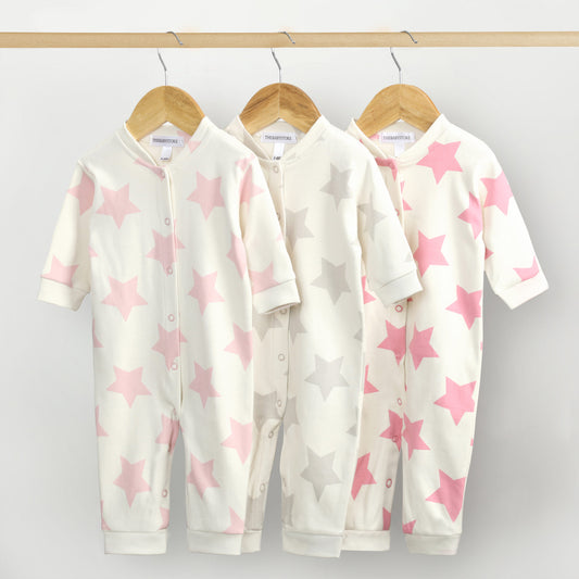 Starry Baby Rompers (Pack of 3)