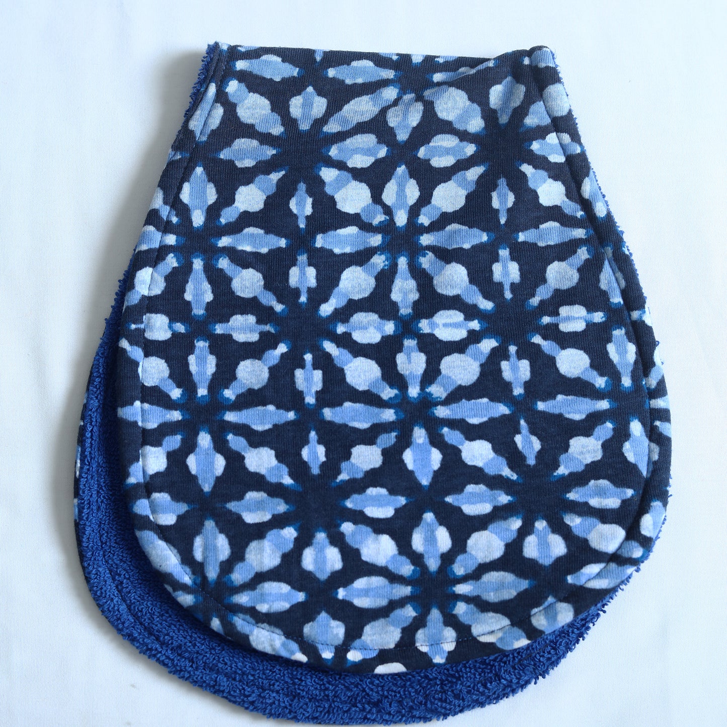 blue marbles texture baby burp cloth