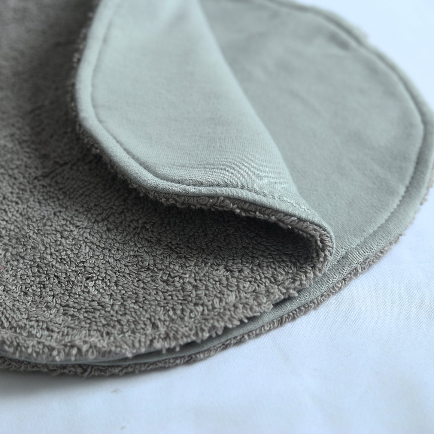 grey towel baby burp cloth