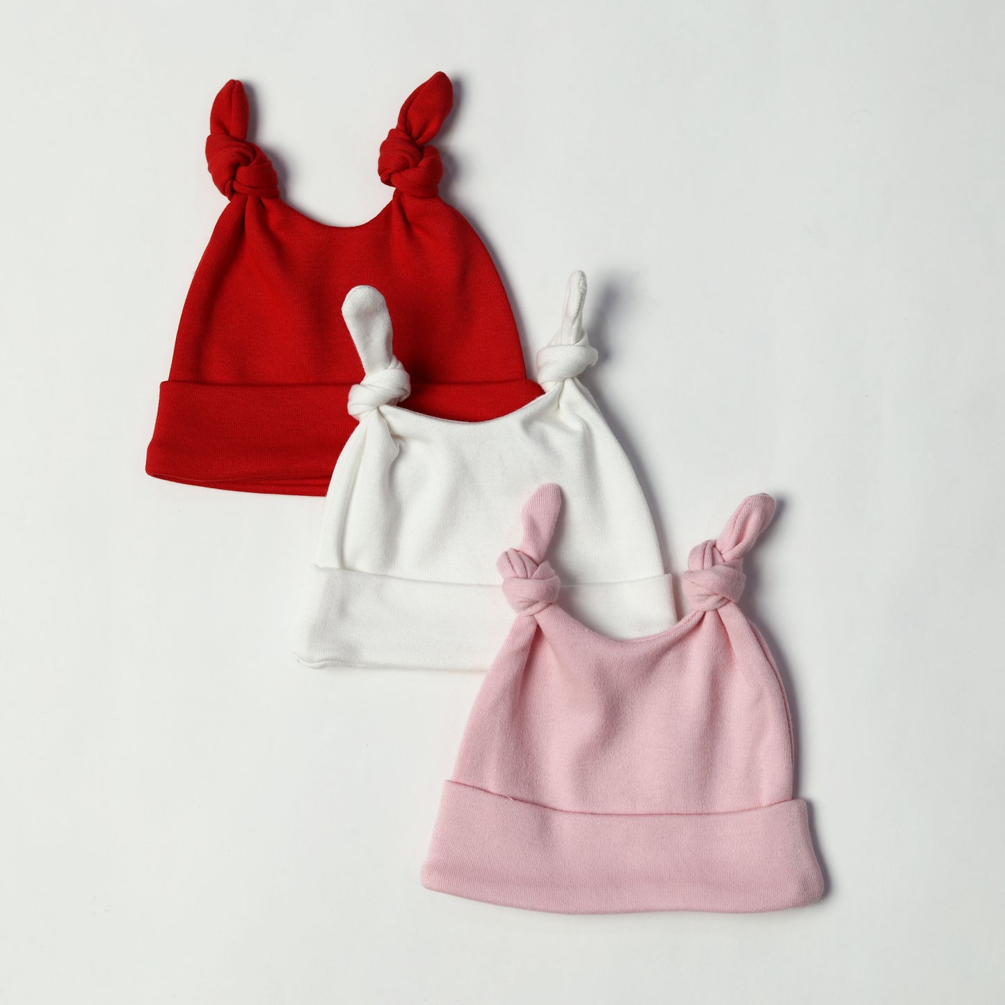 double knotted baby caps