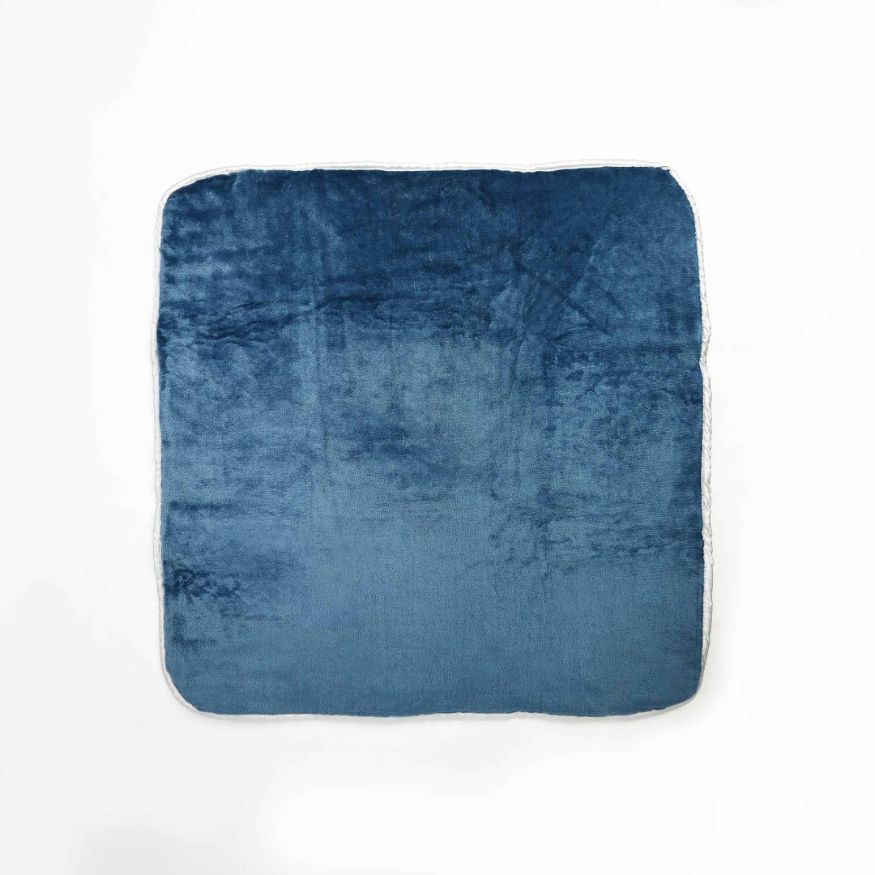 navy embossed fleece silk reversible wrapping sheet