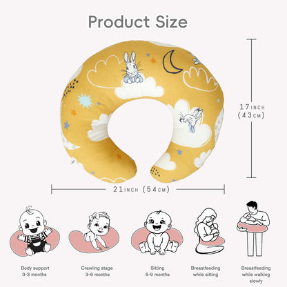Bunnies On Cloud Nursing Pillow