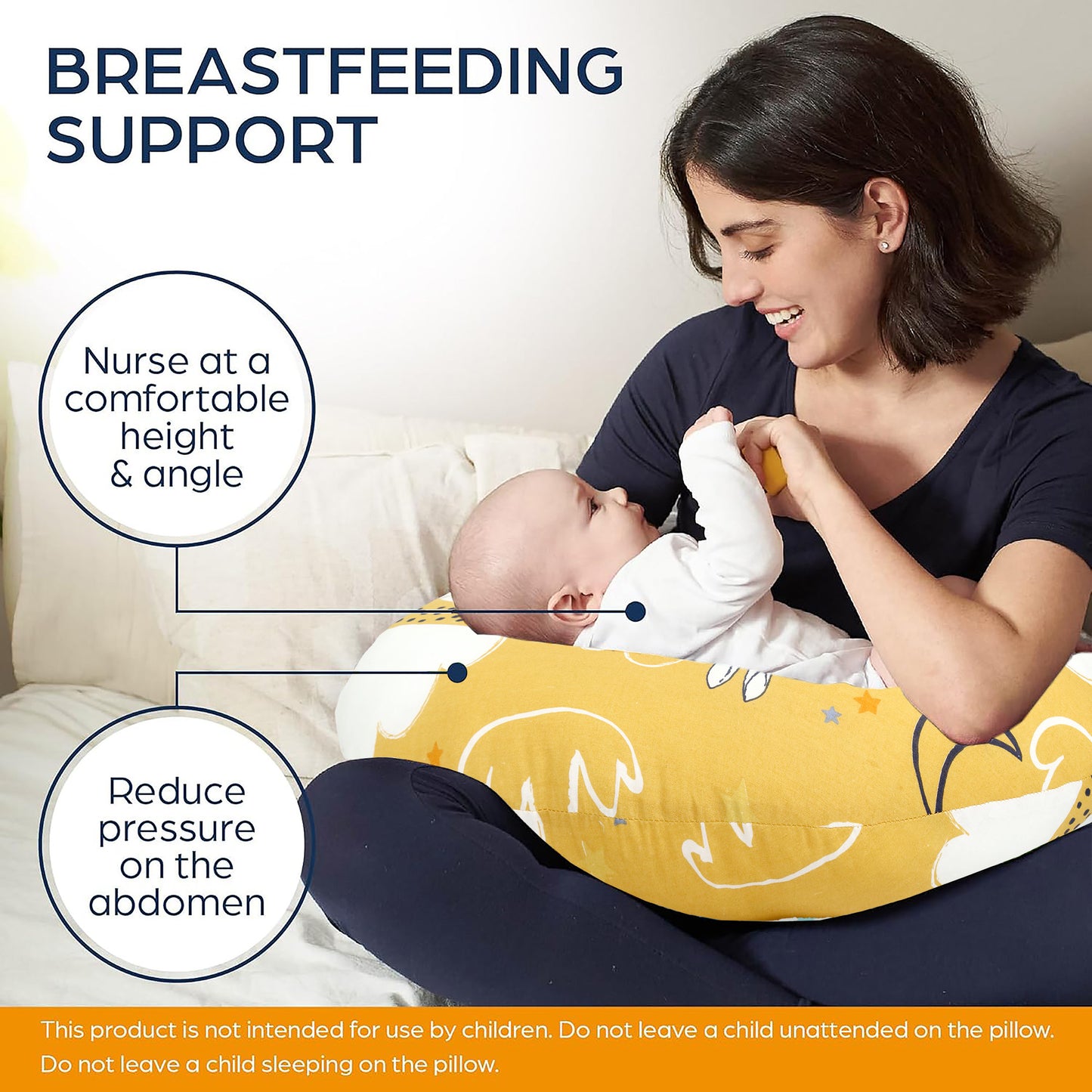 Bunnies On Cloud Nursing Pillow