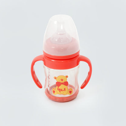 Teddy Bear Glass Inner Plastic Feeder