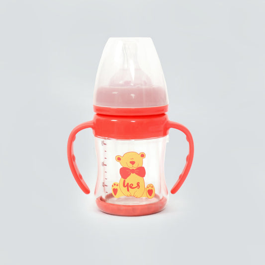 Teddy Bear Glass Inner Plastic Feeder