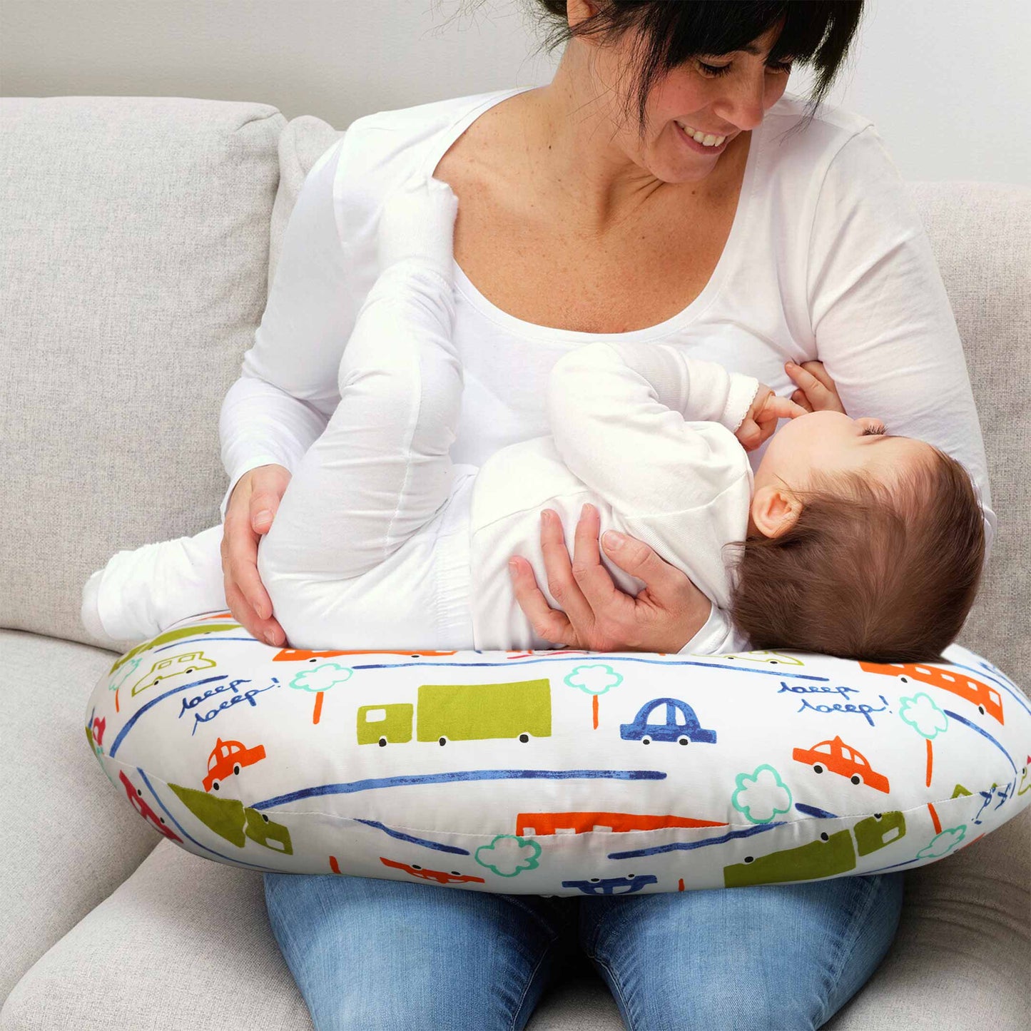 100 Cars Nursing Pillow