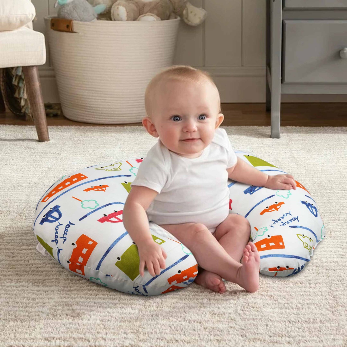 100 Cars Nursing Pillow