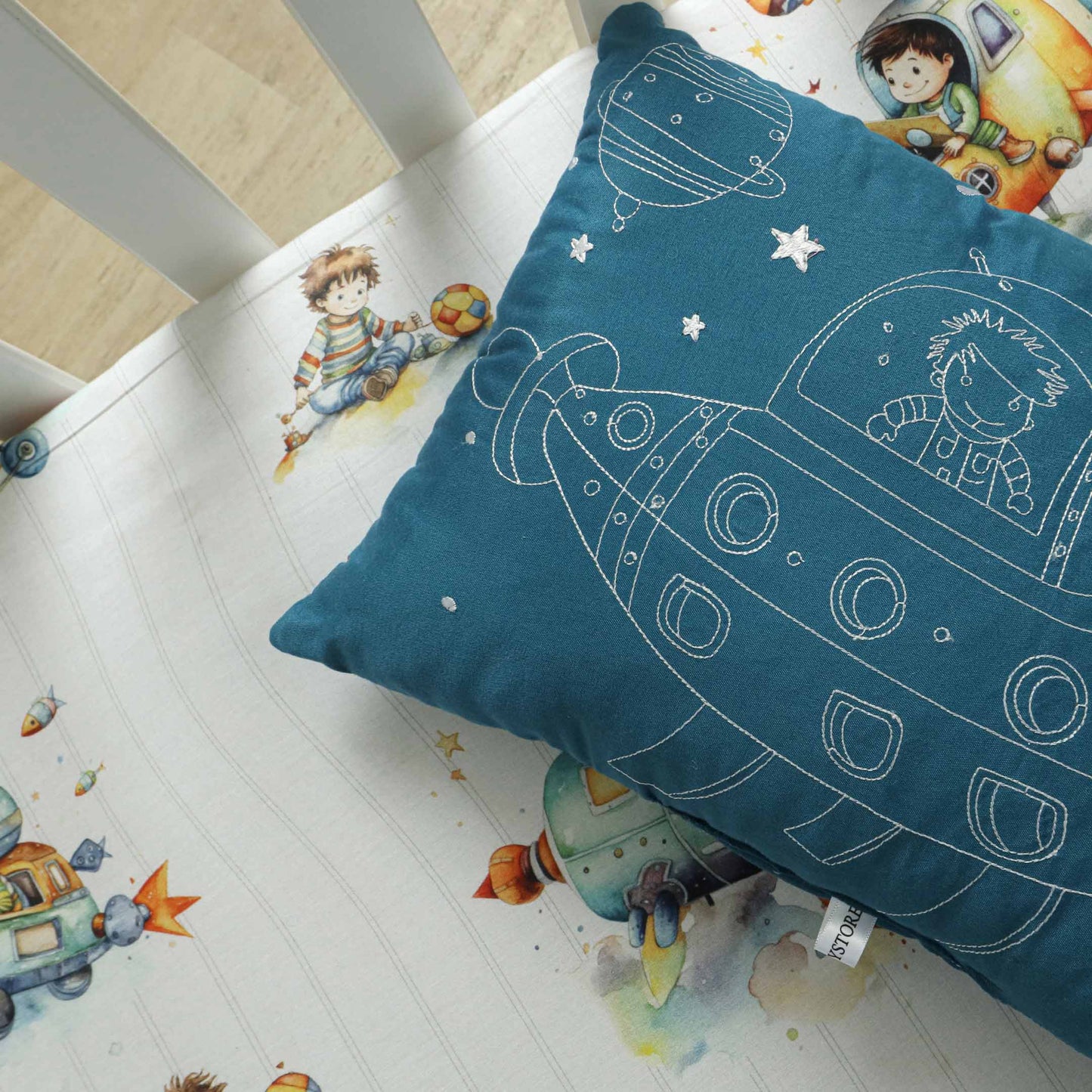 Little Astronaut Spaceship Crib Bedding Set