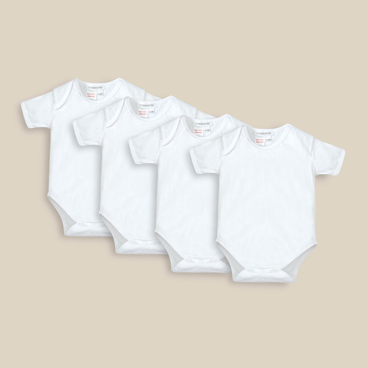Pack of Eight Bodysuits – White