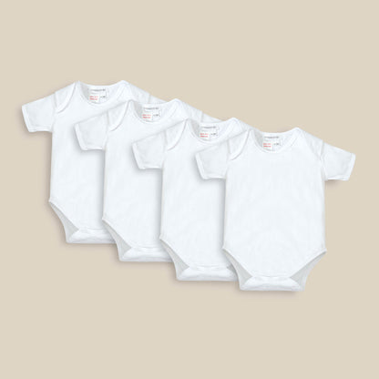 Pack of Eight Bodysuits – White