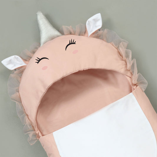 Plush Pink Unicorn Baby Carry Nest