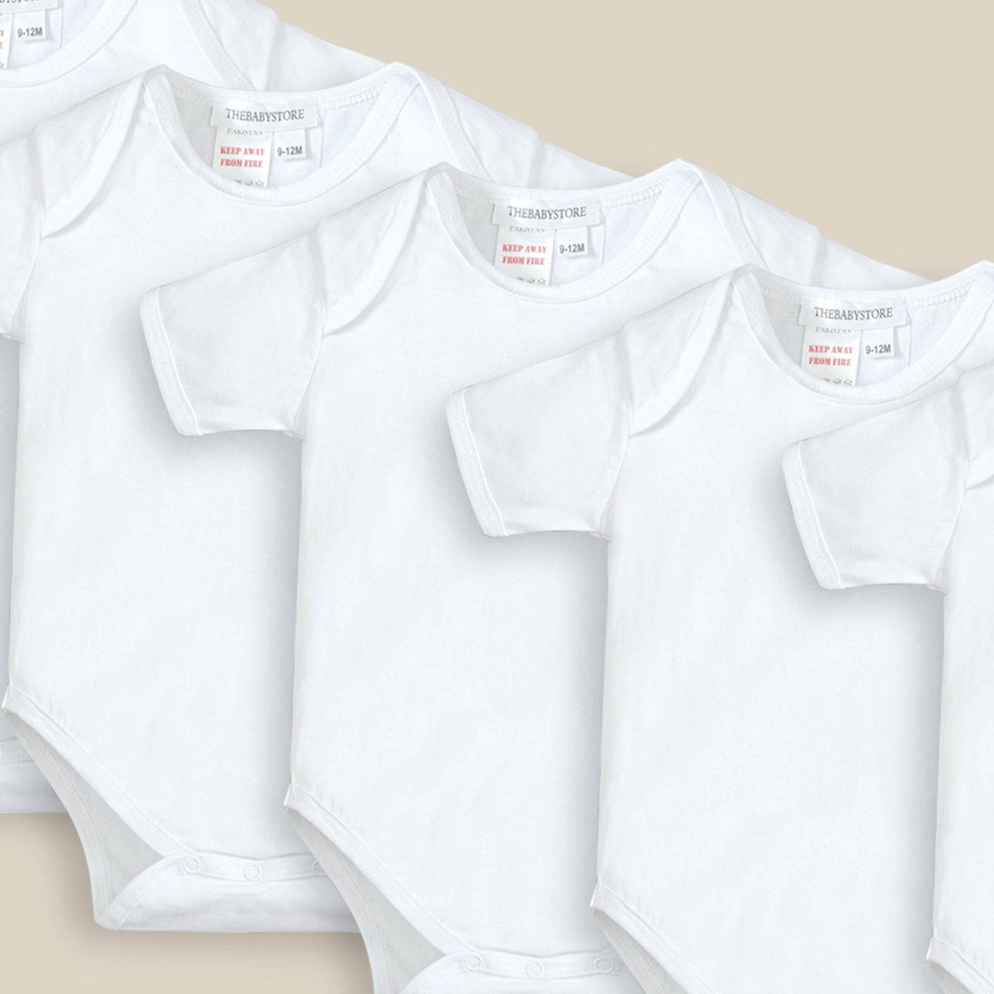 Pack of Eight Bodysuits – White