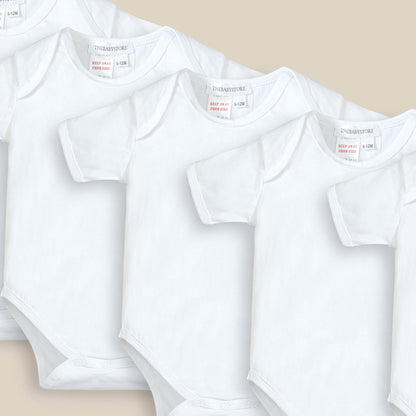 Pack of Eight Bodysuits – White