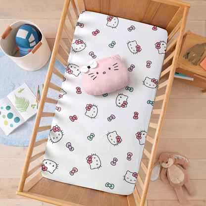 Cute Kitty Face Crib Bedding Set