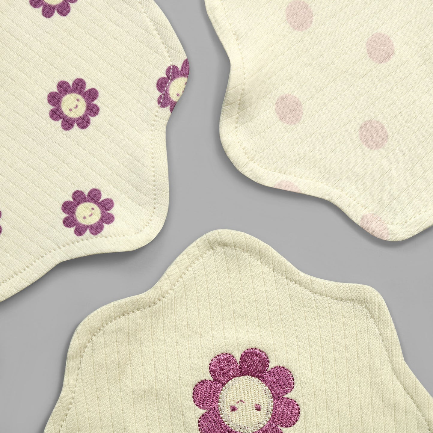 Floral Baby Bibs - Pack Of Three