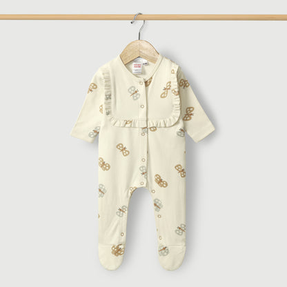 Butterfly Printed Baby Rompers (Pack of 3)