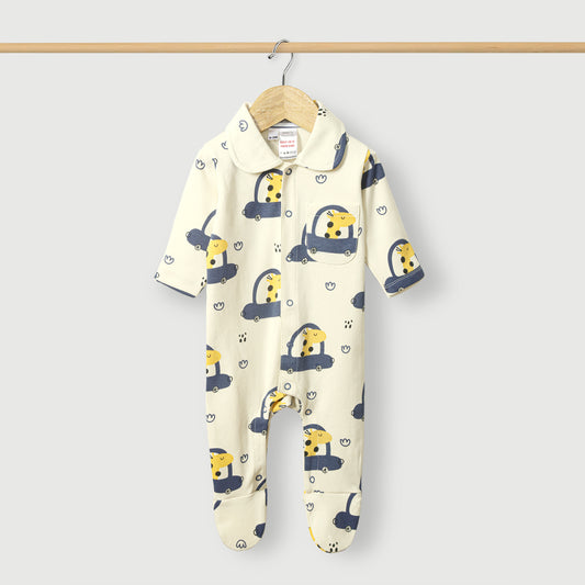Cars Printed Baby Romper