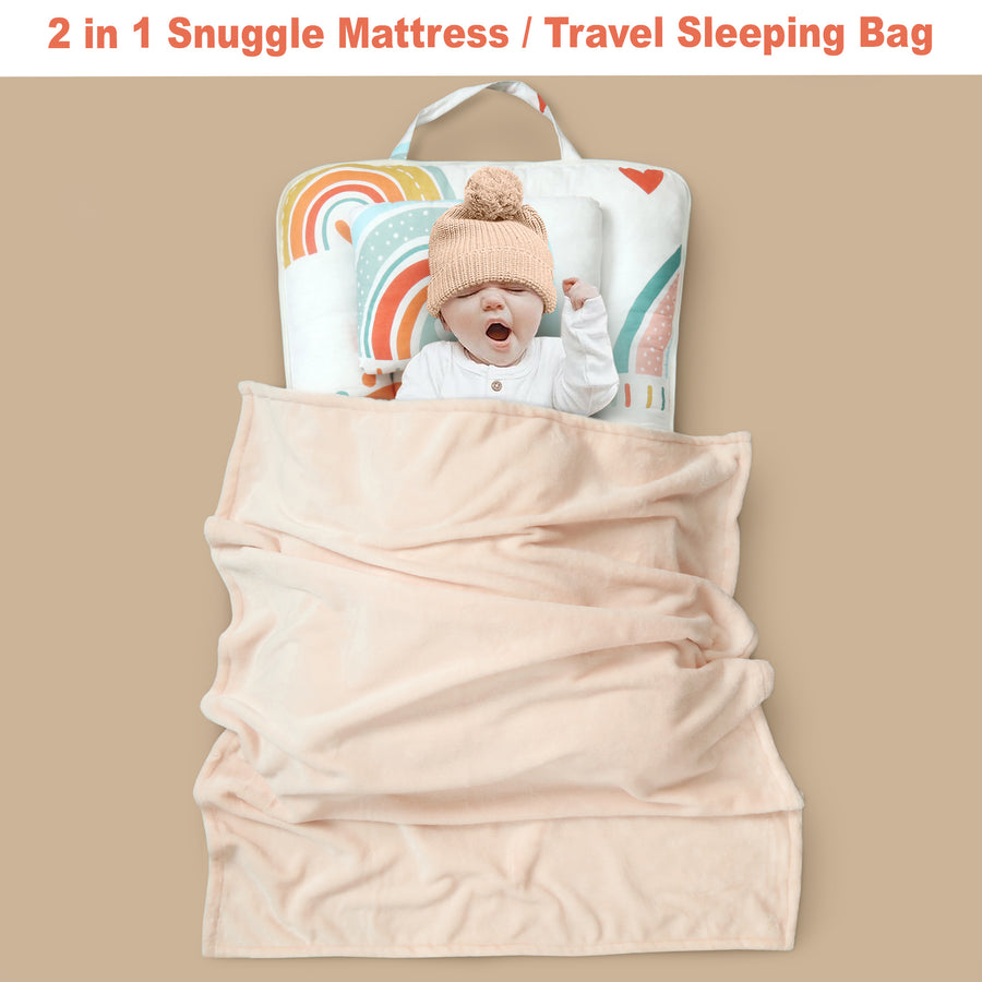 Rainbow Baby Fleece Portable Bed