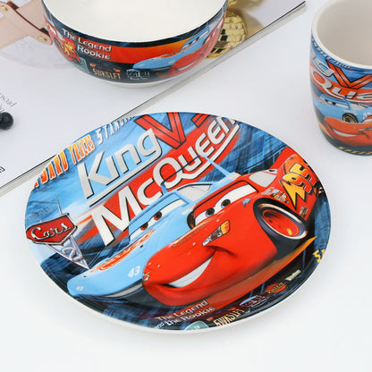 Kids Cars Appetizer Ceramic Dinner Set- 3Pcs