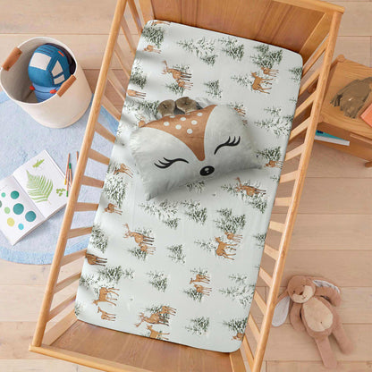 Snowy Reindeer Dreams Crib Bedding Set