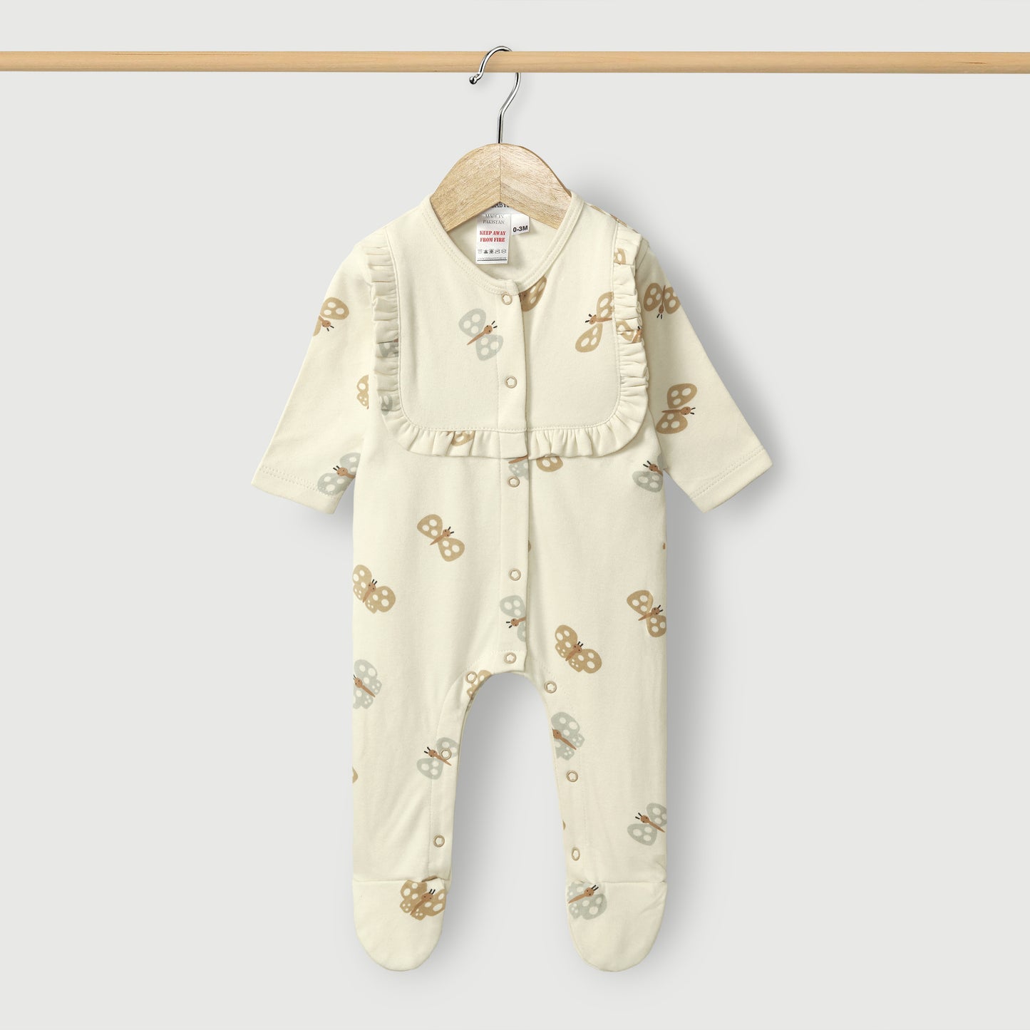 Butterfly Printed Baby Romper