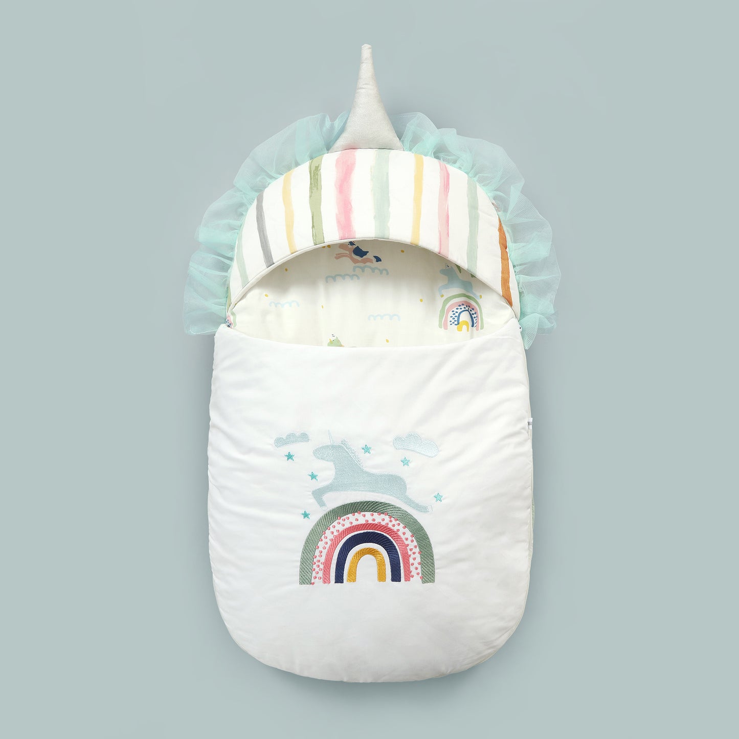 Rainbow Embroidered Baby Carry Nest