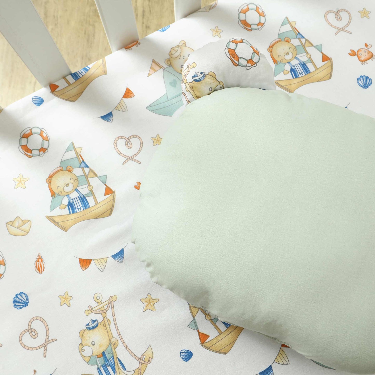 Little Sailor Bear Crib Bedding Set