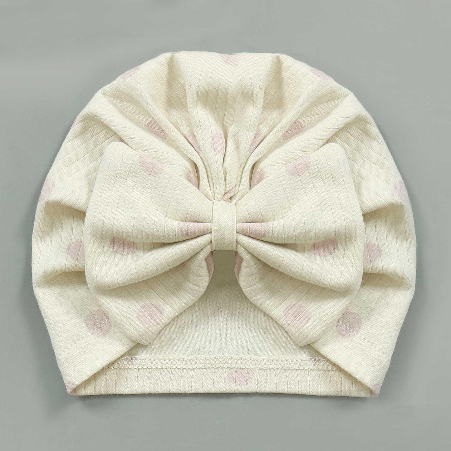 Blush Polka Baby Cap