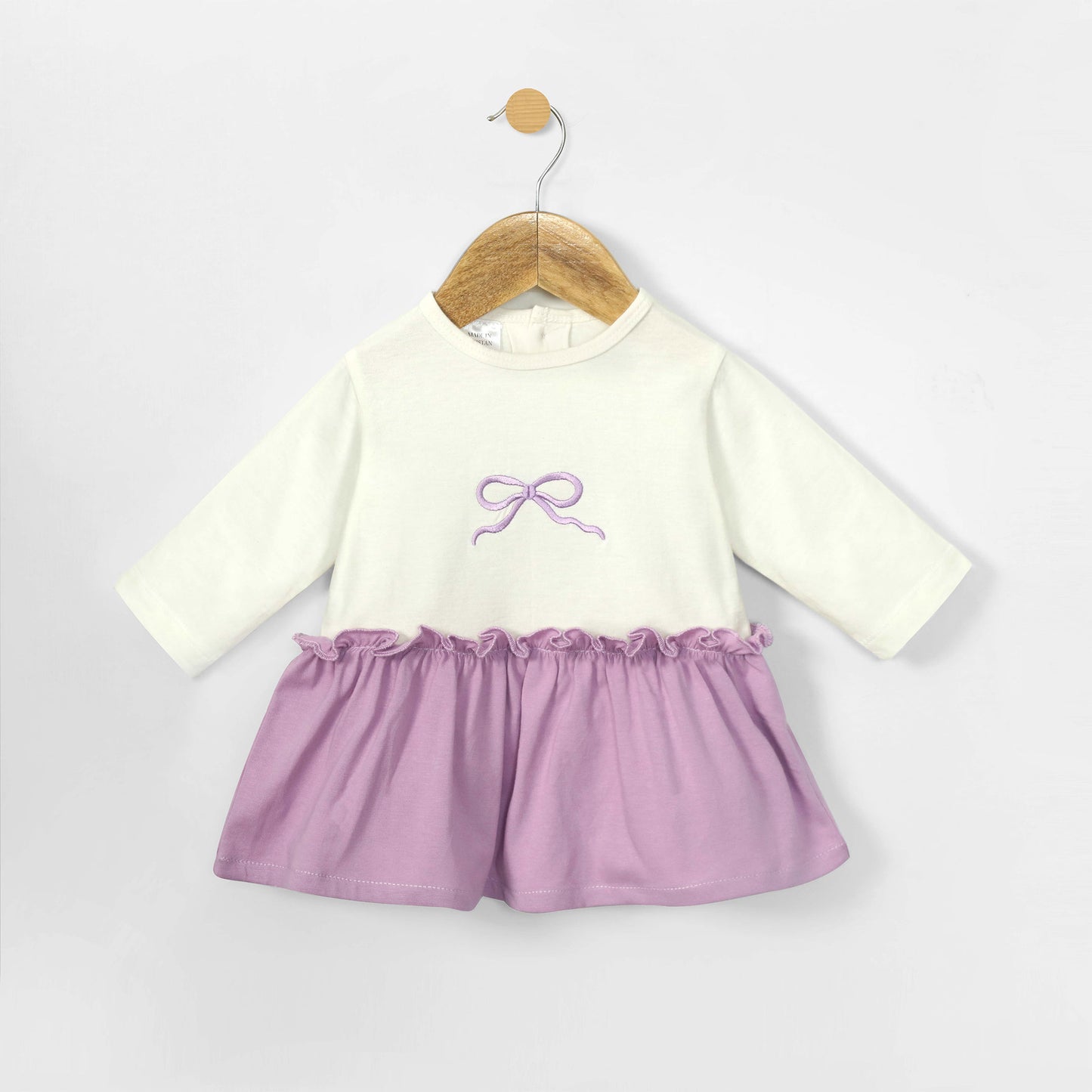 Mauve Mist Bow Frock & Trouser 2pc Set