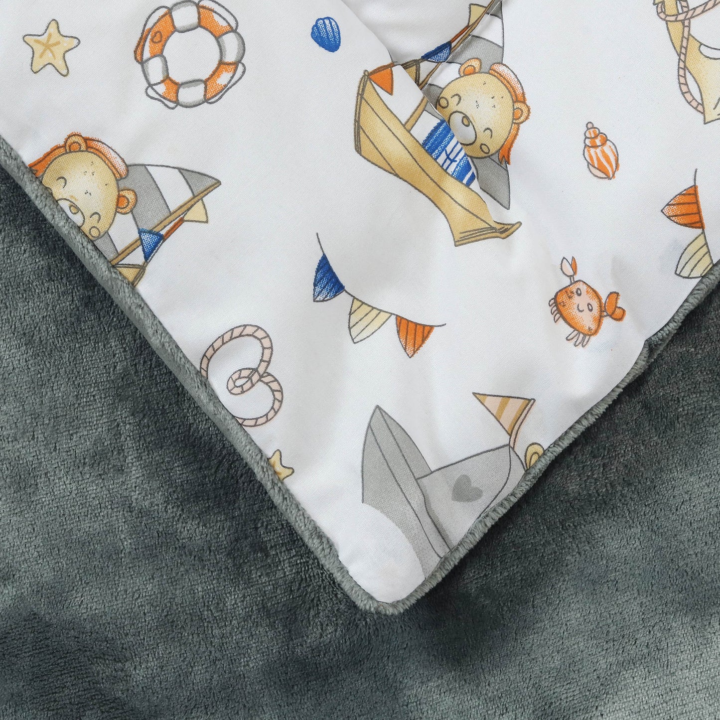 Little Sailor Bear Fleece Comforter Set