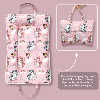 Unicorn Baby Fleece Portable Bed