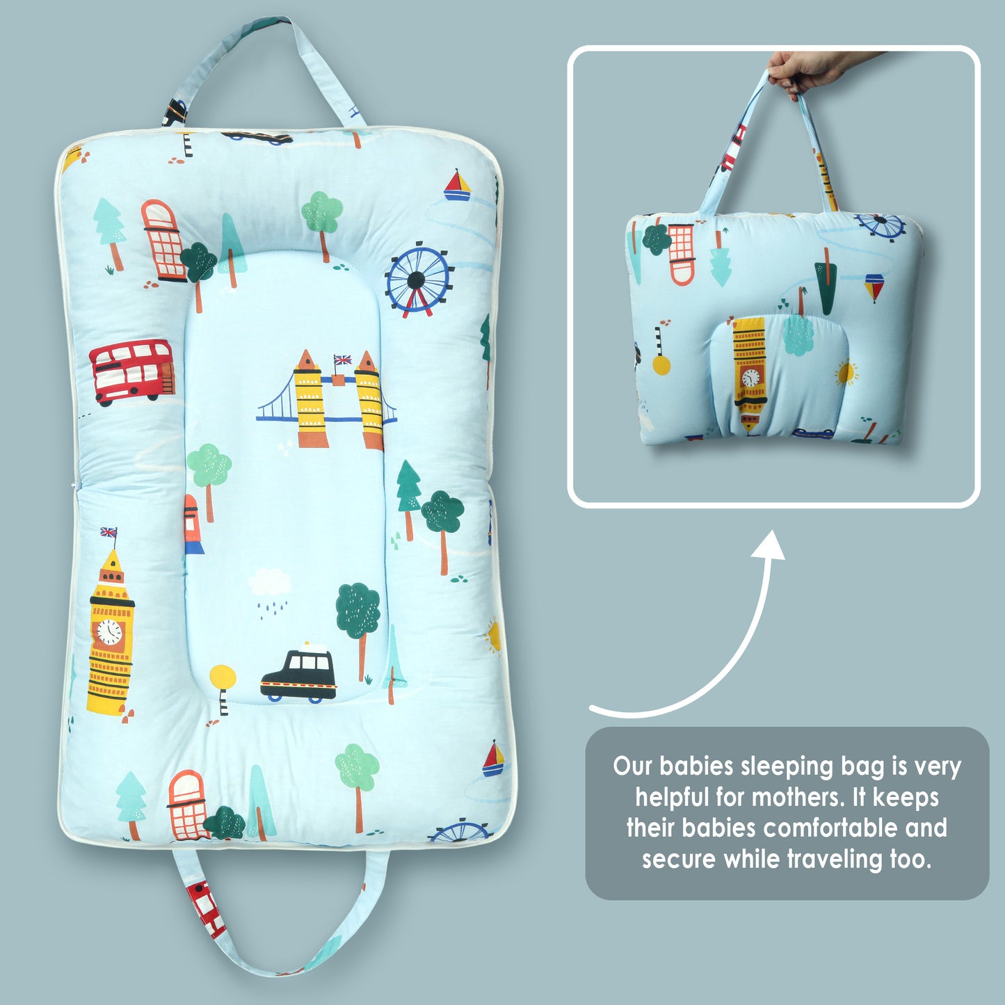 Little Explorer Fleece Portable Bed