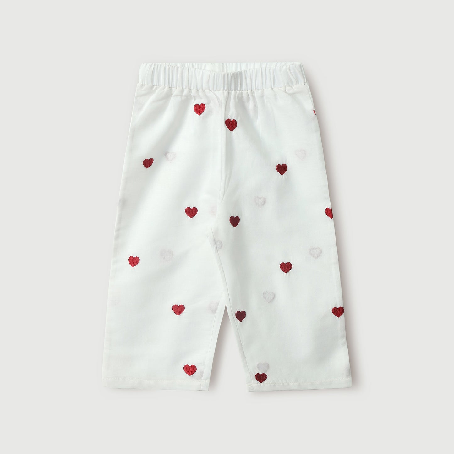 Tiny Heart Embroidered Kameez With Trouser