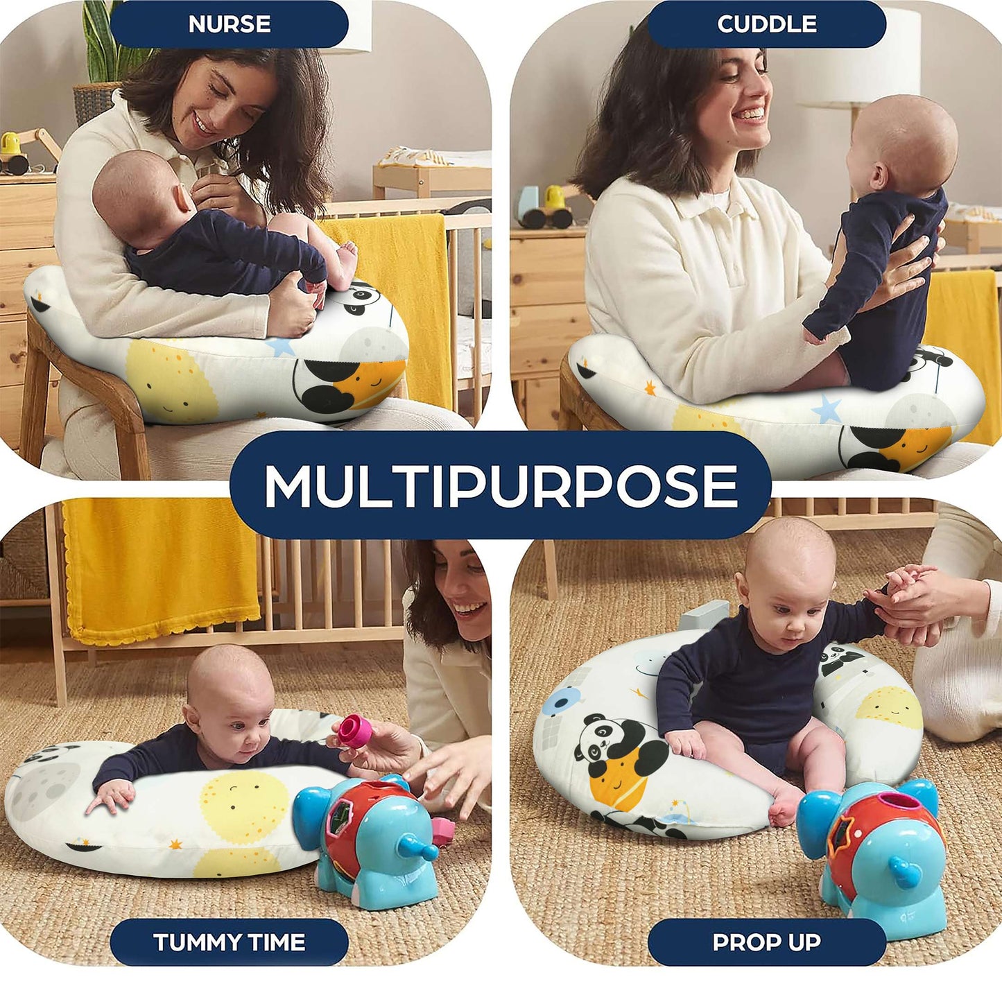 Panda Print Baby Nursing Pillow