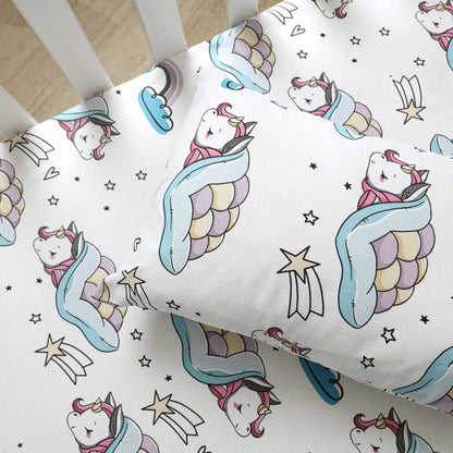 Sleepy Unicorn Fantasy Crib Bedding Set