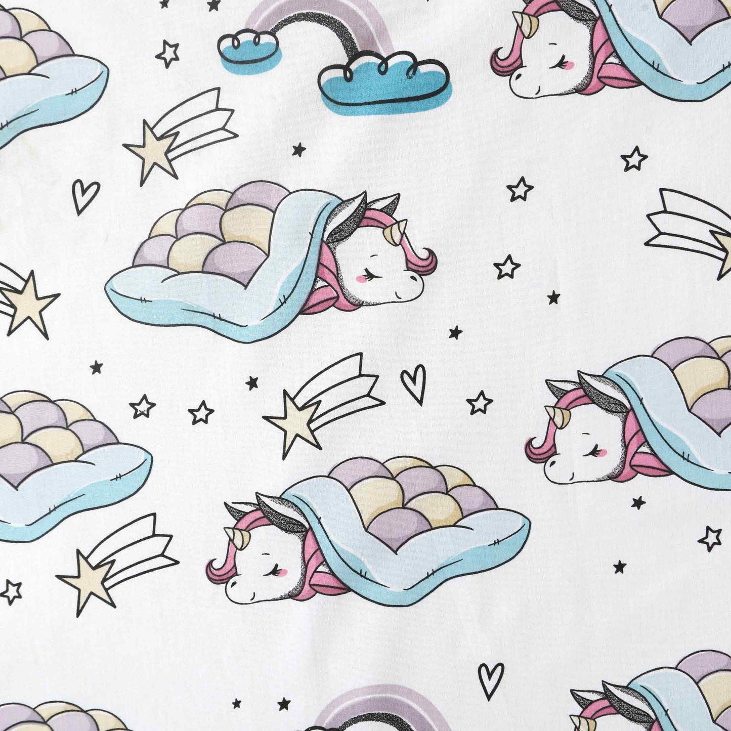 Sleepy Unicorn Fantasy Crib Bedding Set