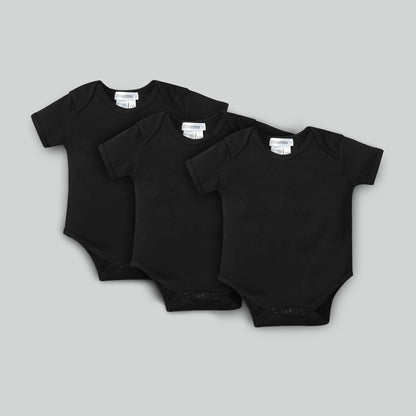 Pack of Eight Bodysuits – Black