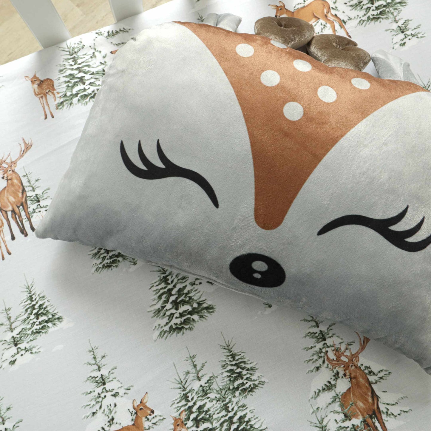 Snowy Reindeer Dreams Crib Bedding Set