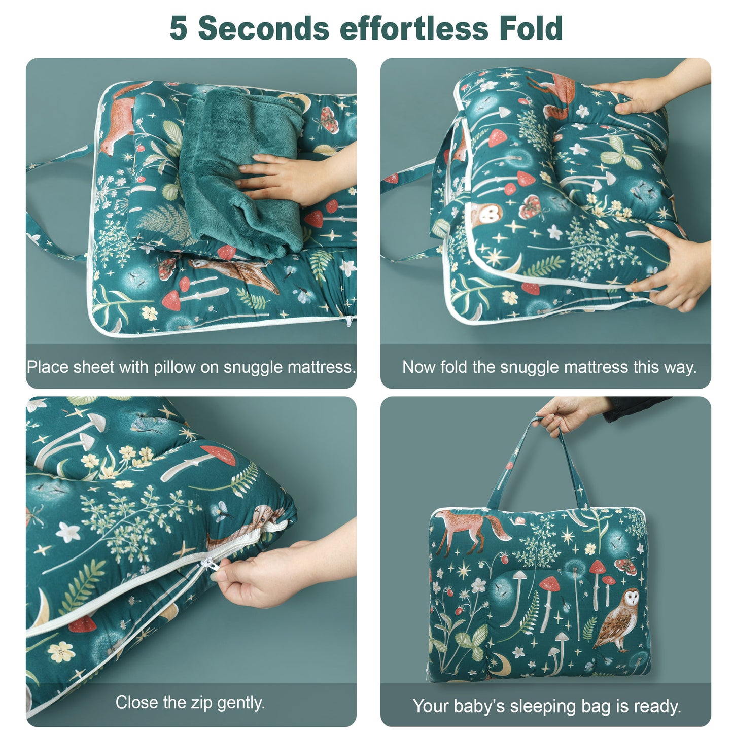 Wild Tales Fleece Portable Bed