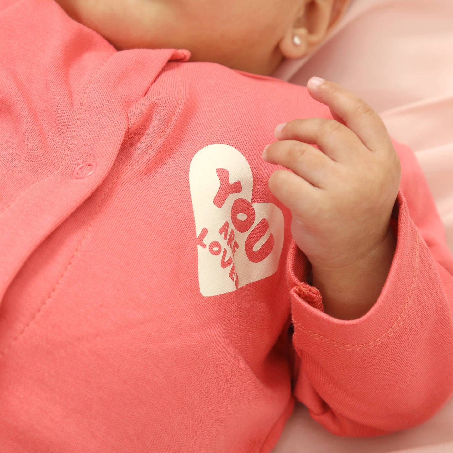 Heart Printed Baby Rompers (Pack of 3)